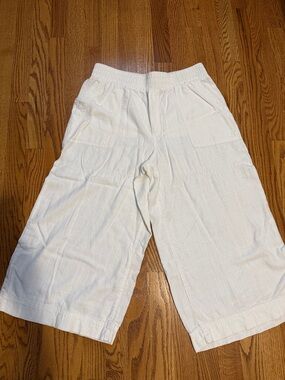 Splendid White Wide-Leg Cropped Pants